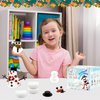 12 Pack Christmas Snowman Craft, DIY Snowman Kit, Build a Snowman Winter Indoor Decorations, Creative Air Dry Modeling Clay, Xmas Activities Snowman Making Kit for Holiday Favor Supplies