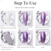 Omainy Gel Nail Polish Set -Cat Eye Magnetic Nail Polish Soak Off UV LED Nail Art Varnish Manicure Set (With Magnet As Gift,7.3Ml)