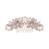 Weddingtopia Rose Gold Bridal, Wedding or Prom Hair Comb Acessory (AHR703)