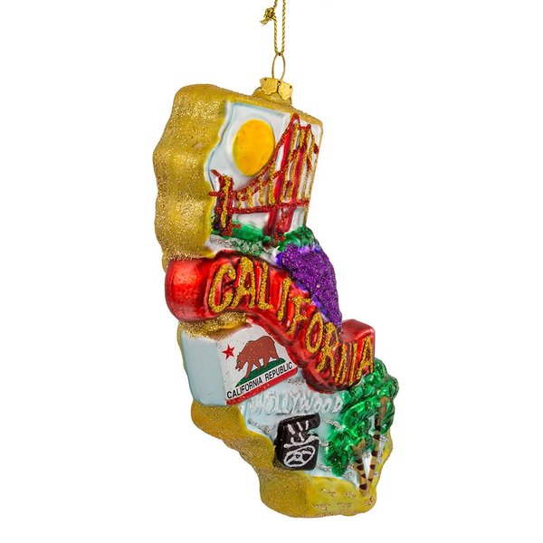 Kurt Adler T0738 T0738 California Glass Ornament, 6-1/2-Inch