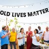 KatchOn, Old Lives Matter Banner - Glitter, 10 Feet | Black Old Lives Still Matter Banner for Old Man Birthday Decorations, Retirement Party Decorations | Over The Hill Birthday Decorations for Men