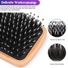 Hair Brush Boar Bristle Hair Brushes for Women Curly Hair, Best Paddle Detangling Brush Detangler for Girls Kids,Smooth Hair Add Shine