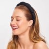 Kitsch Recycled Black Skincare Headband for Washing Face - Puffy Makeup Headband for Women | Bubble Headband & Face Wash Headband for Girls | Spa Headband for Washing Face | Cute Headbands for Women