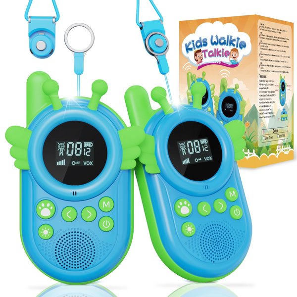 Walkie Talkies for Kids:Toys for Age 3-12 Boys Girls,Christmas Birthday Gift for 3 4 5 6 7 8 Year Old, 22 Channels 2 Way Radio with LCD Flashlight,Long Range Walkie Talkies for Outdoor Camping Hiking