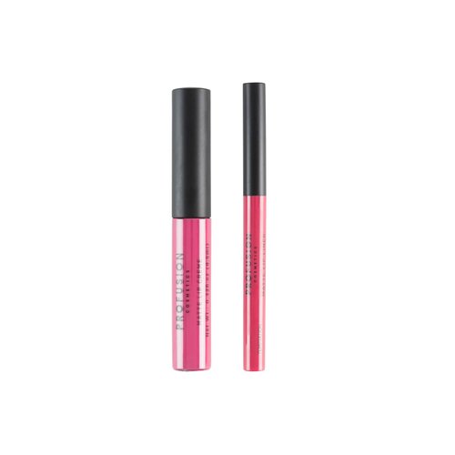 Profusion Cosmetics Lip Duo Matte Lipstick and Liner Combo, Bold and Beautiful Long Lasting Lip Kit With Luxurious Matte Lip Liner and Cream (Bright Fuschia Matte)