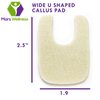 Wide U Shaped Felt Callus Horseshoe Pads - Adhesive Foot Pads That Protect Calluses from Rubbing On Shoes - 1/8" - 25 Pack
