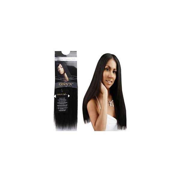 ONYX, 100% Elite Human Hair, Natural Essence Yaki, Affiliated with Black Diamond, 10", Color #2, Dark Brown