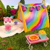Sunny Days Entertainment Honey Bee Acres Rainbow Ridge Sweet Dreams Pajama Party – 15 Piece Dollhouse Playset with Exclusive Unicorn Figure | Pretend Play Toys for Kids