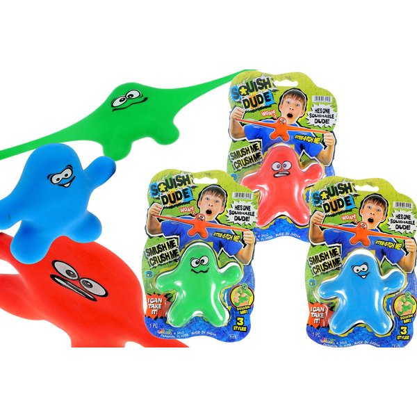 JA-RU Stretchy Guy (3 Squishy Toys) Bendable Wrestling Action Figures. Sand Filled Stress Toy Pack. Sensory Toys for Kids with Autism. Bulk Party Favors Goodie Bag Stuffers. 3410-3p