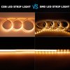 KXZM 24V COB LED Strip Light Warm White 3000K 5M/16.4ft 2400LEDs 4500Lm Uniform Glow CRI 93+ Flexible IP20 Not Waterproof LED Tape Lights for DIY Cabinet Bedroom Kitchen Home Decor(No Power Supply)