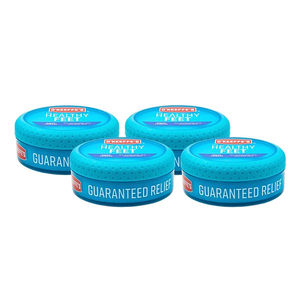O'Keeffe's K0320001-4 Healthy Feet Foot Cream in Jar (4 Pack), 3.2 oz