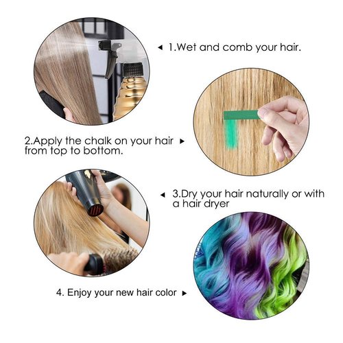 Hair Chalk Set for Kids and Pets Temporary Dog Hair Dye,Mordely 24 Colors Washable Hair Dye Art,Best Gift for Party,Halloween,Birthday,New Year,Easter & Cosplay Makeup (Hair Chalk Set1)