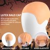 WXJ13 3 Packs Makeup Latex Bald Caps with 3 Nylon Wig Caps for Adult, Head Wig Cap Costume Latex Bald Caps for Halloween Party Adult Costume Accessory
