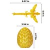 BLFMT Dragon Egg,3D Printed Flying Dragon Eggs with Dragon Inside,Crystal Dragon Fidget Toy, Home Office Decor Executive Desk Toys for Adults and Kids(Gold)