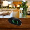 HANNLOMAX HX-123CR Alarm Clock Radio, PLL AM/FM Radio, 1.2 inches Green LED Display, Dual Alarm Wake up to Radio or Buzzer, Dimmer, AC Power Operation only, AC/DC Adaptor Included.