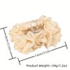 Yovic Bow Hair Claw Clips Flower Hair Clips Chiffon Pleated Hair Bows Hair Clamps Thick Thin Hair Jaw Clips Floral Hair Accessories for Women 1PCS (Champagne)