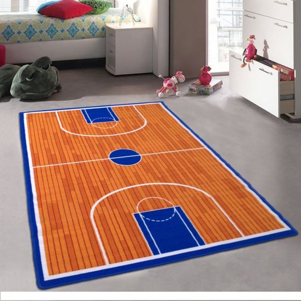 Champion Rugs Kids/Baby Room Area Rug. Basketball Court for Basketball Player Kids Room (3 Feet X 5 Feet)