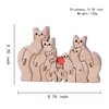 Personalized Wooden Bear Family Puzzles 1-8 Names Customizable Wooden Puzzle Home Table Decor Gift for Dad Mom Couple (Cats)