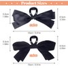 CustomyLife 2pcs Bow Hair Claw Clip for Women, Non-Slip Black Bowknot Hair Clip, Bun Updo Big Hair Barrettes Accessories for Long Short Curly Straight Thick Thin Wavy Hair