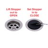 Ambassador Marine Sink Drain with 1 1/2-Inch Chain Stopper, Ultra Mirror Finish