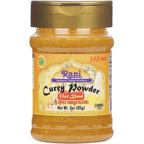 Rani Curry Powder Hot (11-Spice Authentic Indian Blend) 3oz (85g) PET Jar ~ All Natural | Salt-Free | Vegan | No Colors | Gluten Friendly | NON-GMO | Kosher | Indian Origin