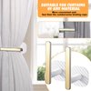 Curtain Holders Gold Curtain Holdbacks Self Adhesive Drapery Curtain Tiebacks L Shaped Curtain Hooks Nordic Style Window Treatment Holdbacks for Home Office Decorative Curtain Decor (White, 2 Pcs)