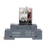 TWTADE/AC 24V 10A Coil Electromagnetic Power Relay 8 Pins 2DPT 2NO+2NC with Indicator Light and Socket Base -YJ2N-LY