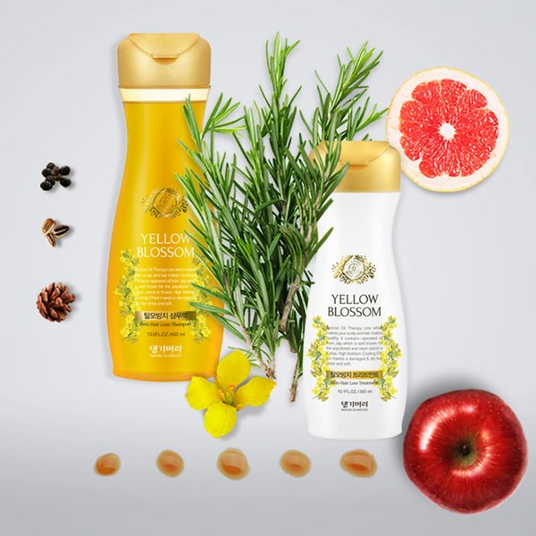 Daeng Gi Meo Ri- Hair Blossom Set: Yellow Blossom Hair Shampoo (400ml) + Treatment, Nourishing and Fresh, (300ml)