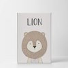 Smile Art Design Pretty Lion Painting and Lettering Cream Background Canvas Print Kids Room Decor Wall Art Baby Room Decor Kids Room Decor Nursery Decor Ready to Hang Made in The USA 28x19