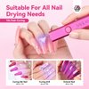 SAVILAND Handheld U V Nail Light for Nails: 12W Nail Lamp Fast Curing 2024 LCD Display Screen LED Light for Gel Nail Portable Mini U V Light Nail Dryer For Gel Polish Flash Cure Lamp Home DIY Self Use