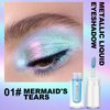 Arousar Metallic Liquid Eyeshadow 3pcs, Chameleon Metallic Eyeshadow Multi-Color Shifting, Highly Pigmented and Shimmer Eye Makeup, Long Lasting Cosmetics, 3 Colors