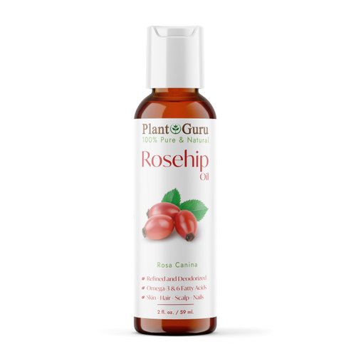 Rosehip Oil 2 oz. Refined and Deodorized 100% Pure Natural - Skin, Body And Face. Great for Hair Growth & More!