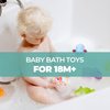 Mold Free Infant Bath Toys for 18 Months - No Hole Animal Bathtub Toys, Baby Bath Tub Toys No Mold (Wild)