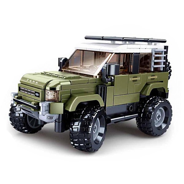 HIGH GODO Jeep Off-Road Car Building Blocks, City Truck Model Speed ​​Car Kit 317 Pieces 1:35, STEM Gift Toys for Kids Boys 8+
