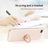 2 Packs Glossy Finish Love Heart Shaped Cell Phone Ring Holder Stand, 360 Degree Rotation Finger Ring Kickstand with Polished Metal Phone Grip (Rose Gold)