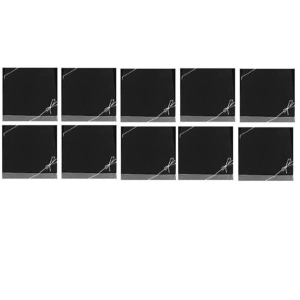 A1 Bakery Supplies 10pack Black Bracelet Jewelry/Gift Card Gift Boxes with Filler and Silver Bow Strings MADE IN USA