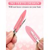 6Pcs No Bend Hair Clips- No Crease Hair Clips Styling Duck Bill Clips No Dent Alligator Hair Barrettes for Salon Hairstyle Hairdressing Bangs Waves Woman Girl Makeup Application (Gradient Pink)