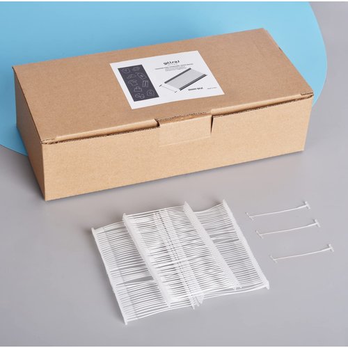 GILLRAJ Tagging Gun Pins 2 Inch Size 5000pcs Standard Clear White Color Fasteners Attachments Barbs Plastic Refills 50 Tacks Per Clip