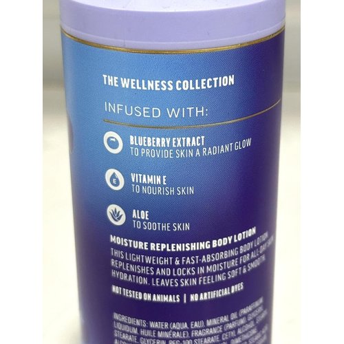2 Moisture Replenishing Lotion Wellness Collection PUMP 7.8 FL OZ BLUEBERRY EXTRACT GLOWING BODY LOTION
