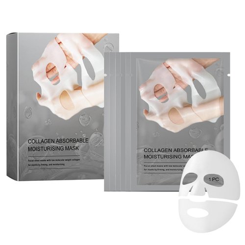 Bio Collagen Face Mask Overnight, Deep Hydration & Skin Firming Collagen Mask, Mascarilla de Colageno, Hydration Masks for Women, Collagen Night Wrapping Mask for Home Spa Use, 4pcs