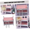 UPKOCH Doll Bunk Bed Mini House Furniture Miniature Furniture Mini Furniture Models Doll House Bunk Bed Toy Mini Bunk Bed Model Mini House Accessory Doll House Decoration Bed Miniatures