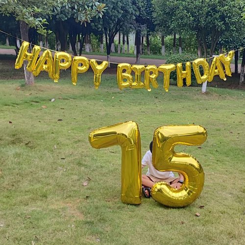 SHUNTAI 75 Balloon Numbers Gold Jumbo Number 57 Foil Mylar Balloons with Happy Birthday Letter Balloons Banner 75th Birthday Decorations for Men Women 75 Years Old Anniversary Party Events Supplies