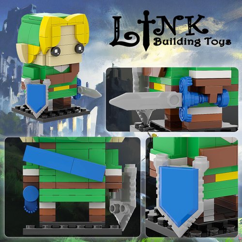 Breath of The Wild Link Building Sets for Adults Kids, Link Minifigure Ocarina of Time Building Kit,Game Series Building Blocks Model Toys,Compatible with Lego(155PCS)