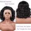 Loose Body Wave Bob Wig Human Hair 13x4 HD Body Wave Lace Front Wigs Human Hair Pre Plucked 210% Density Glueless Lace Frontal Wigs Human Hair for Black Women 14 Inch(Natural Black Full and Thick)