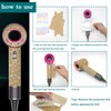 Gengki Self-Adhesive Bling Rhinestone Sticker Decal for Dyson Supersonic Hair Dryer, Universal Sparkle Crystal Cover for Dyson Blow Dryer Diamond Protector (Champagne)