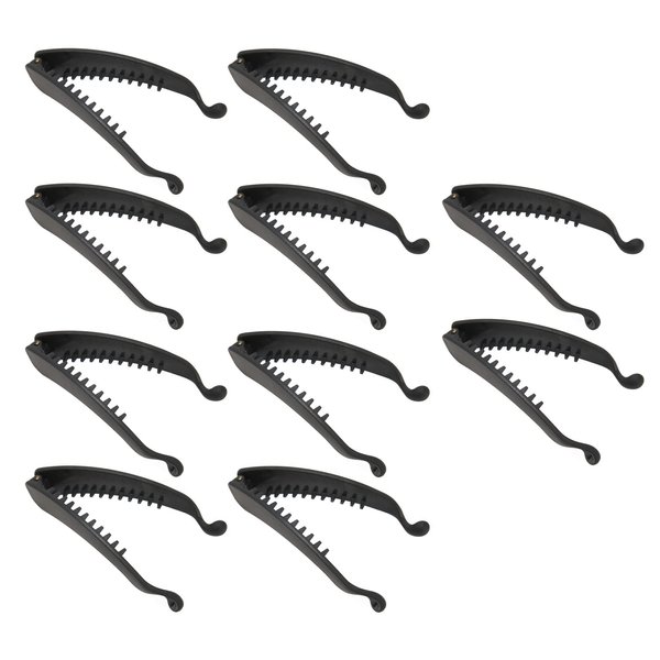 10PCS Black Banana Hair Clip, Hair Clip Clamp, Elegant Ponytail Holder Hair Accessories