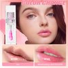 Magic Color Changing Lip Oil, Big Brush Moisturizing Lip Glow Oil Transparent Lip Care, Long Lasting Nourishing Plumping Glimmer Glow Lipstick, Tinted Lip Gloss Non-sticky Fresh (01 Clear to Pink)