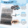 300 Pcs Lash Clusters Individual Lashes 20D+40D+50D Cluster Lashes D Curl 10-18 Mix Length Eyelash Clusters DIY Lash Extension at Home Easy to Apply Natural Volume Look(20D+40D+50D, D-10-18mix)