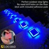 Lacasa Blue Solar Deck Lights 4 Pack, Dusk to Dawn Large Battery Step Lights, Big Solar Powered Waterproof Dock Lights, LED Solar Lights Outdoor Garden Stair Driveway Walkway Pathway Warning Lamp