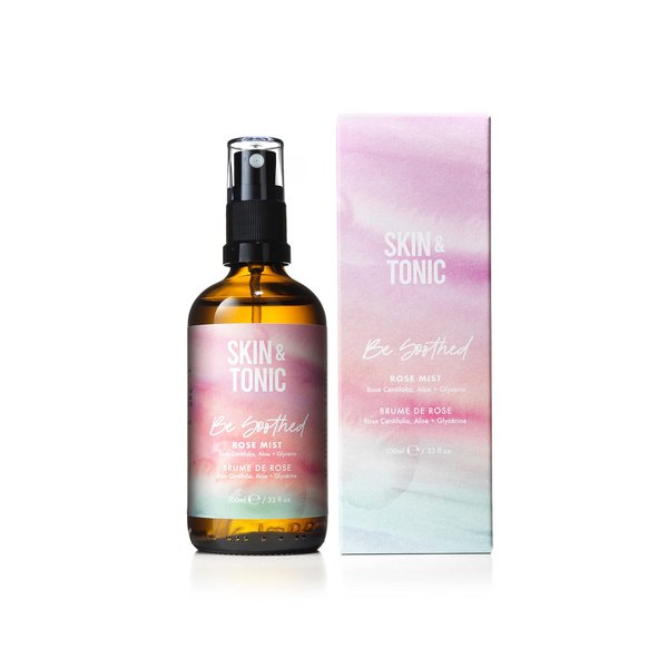 SKIN & TONIC Be Soothed Rose Mist – Facial Toner with Rose Water and Aloe Vera – for Hydrating, Cooling and Toning – 100ml